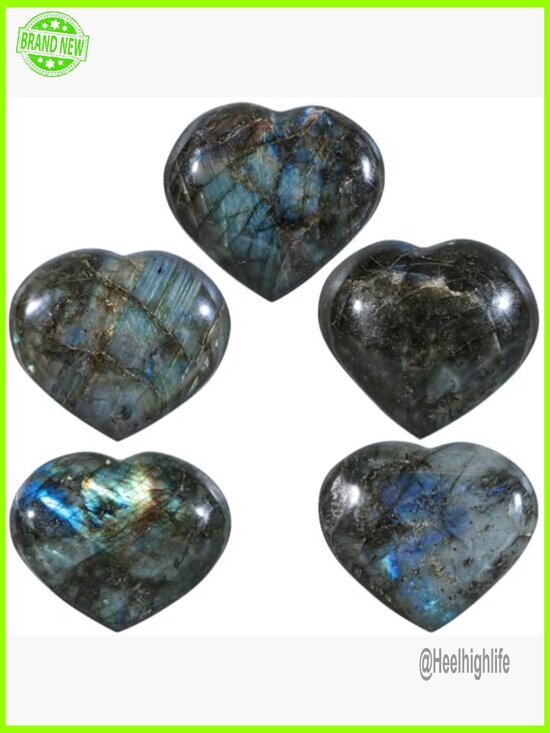 PU Leather Newsboy Hat & Labradorite Heart Bundle, One Size Fits Most main image 4